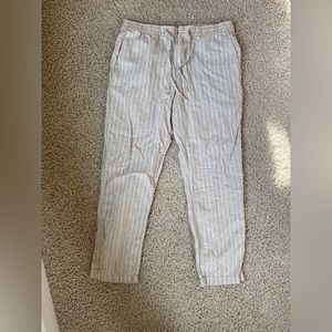 H&M Mens Striped Linen Pants